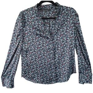 WHBM Long Sleeve Blouse Floral Print Size 6 Excellent!